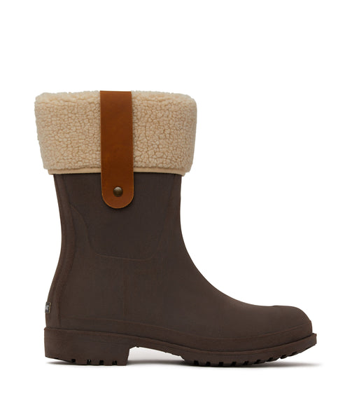 MARIA Women's Vegan Rain Boots | Color: Brown - variant::chocolate
