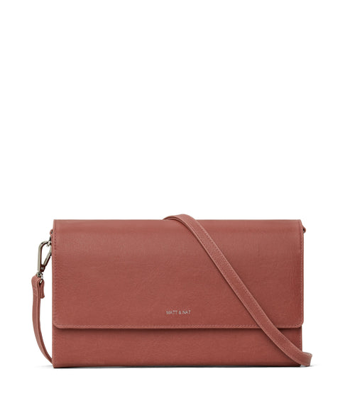 DREWLG Large Vegan Crossbody Bag - Vintage | Color: Pink - variant::heirloom