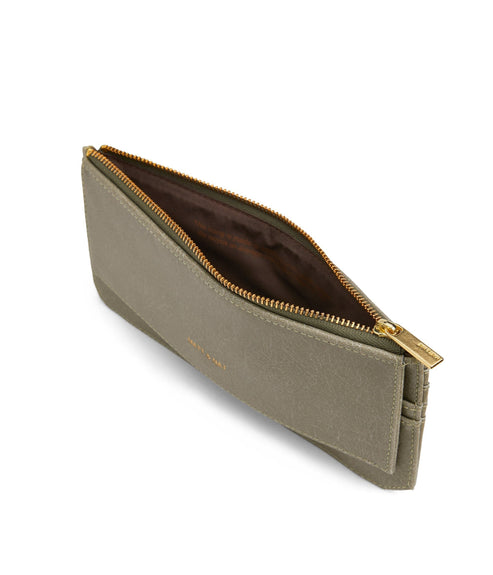 PERLA Vegan Flat Wallet - Vintage | Color: Green - variant::sage