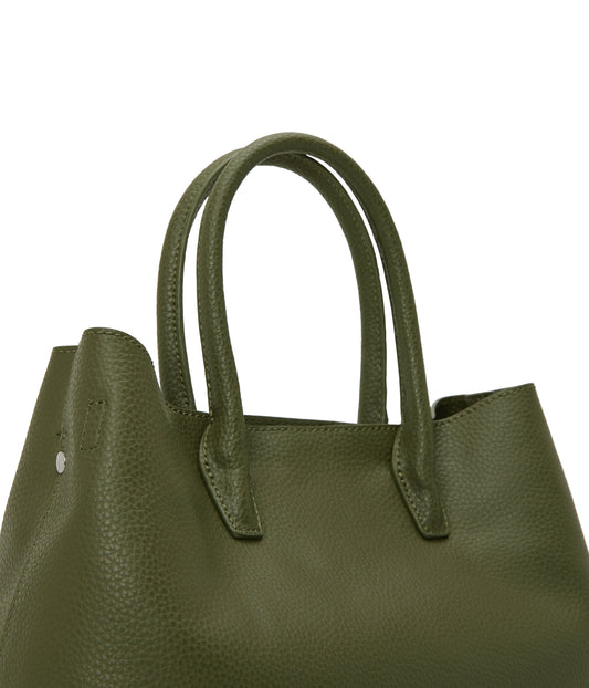 KRISTASM Small Vegan Satchel - Purity | Color: Green - variant::meadow