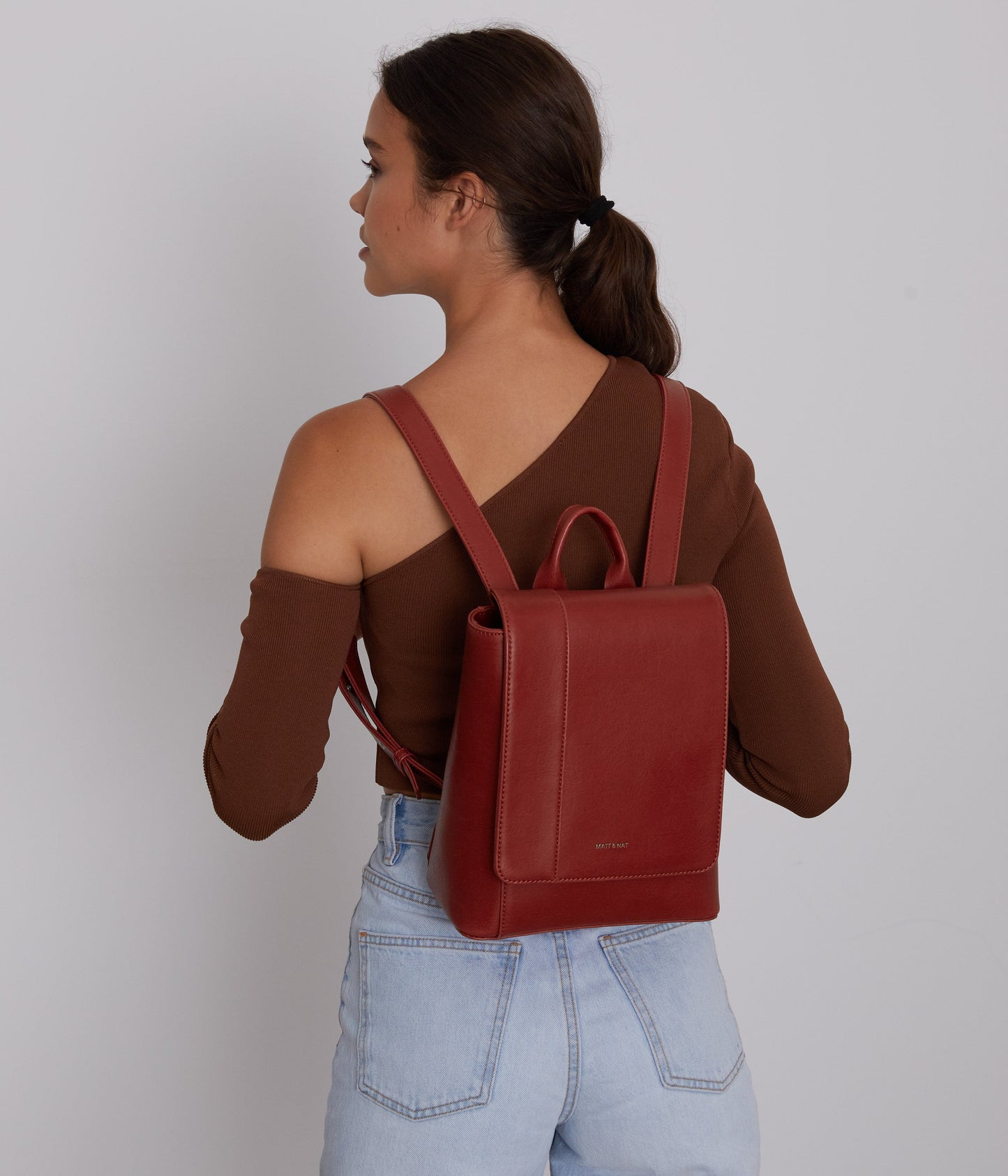 DEELY MED Vegan Small Backpack - Vintage | Color: Red - variant::barn