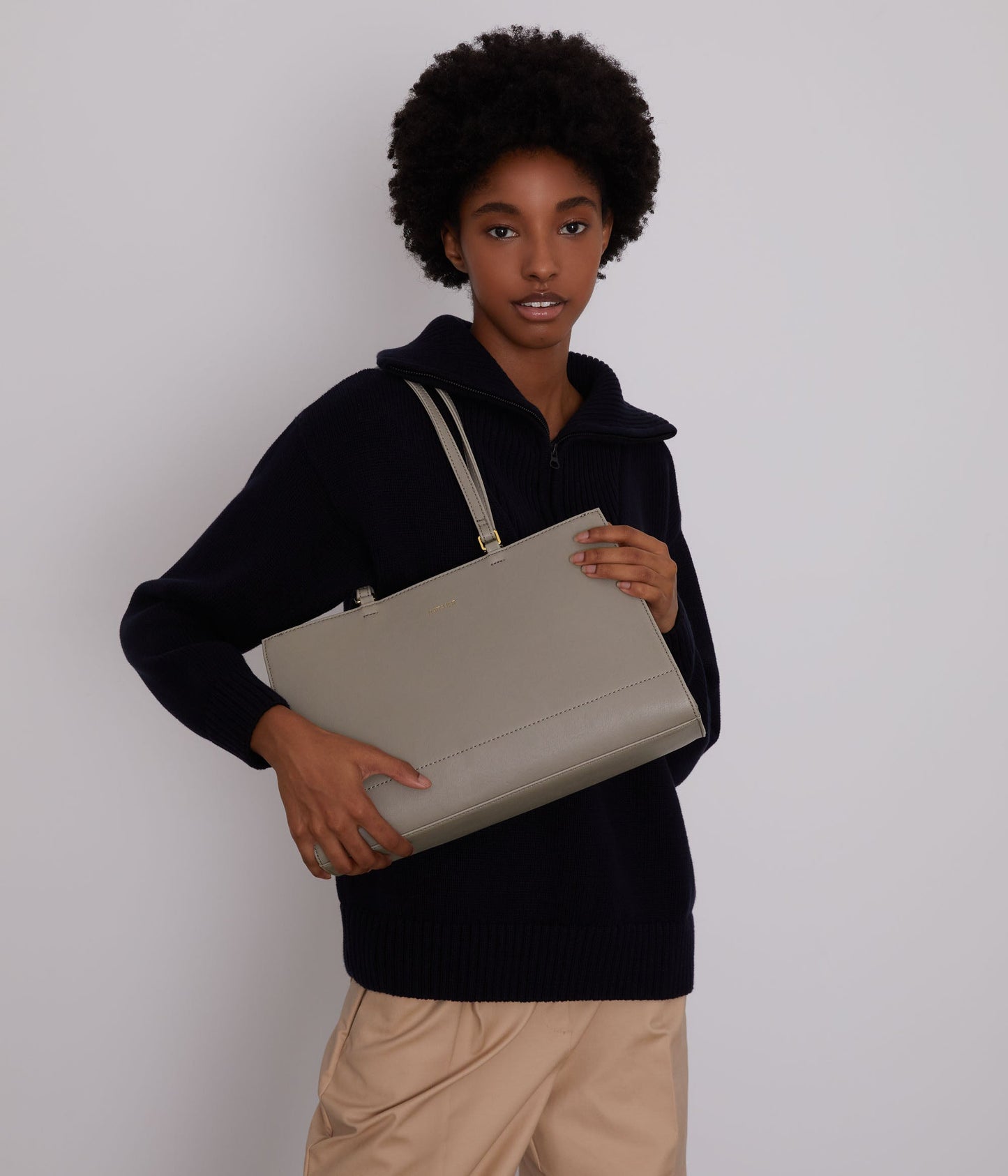 FORA Vegan Satchel - Vintage | Color: Grey - variant::wave