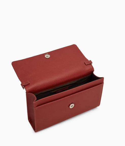 DREWLG Large Vegan Crossbody Bag - Vintage | Color: Red - variant::barn