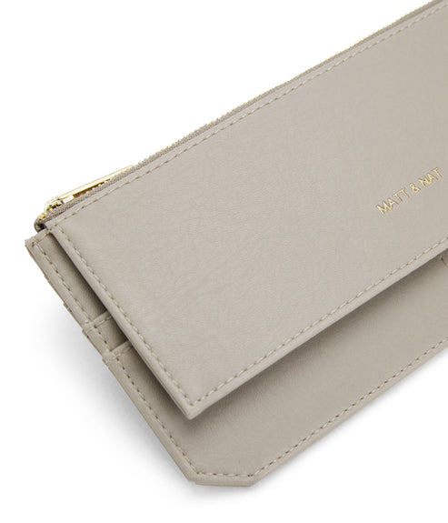 PERLA Vegan Flat Wallet - Vintage | Color: Grey - variant::wave