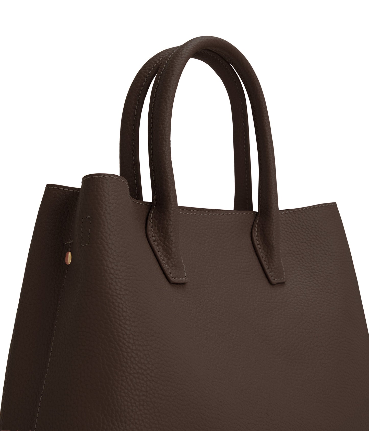 KRISTASM Small Vegan Satchel - Purity | Color: Brown - variant::chocolate
