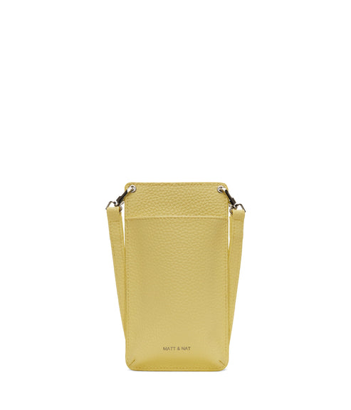 CUE Vegan Crossbody Phone Bag - Purity | Color: Yellow - variant::daffodil