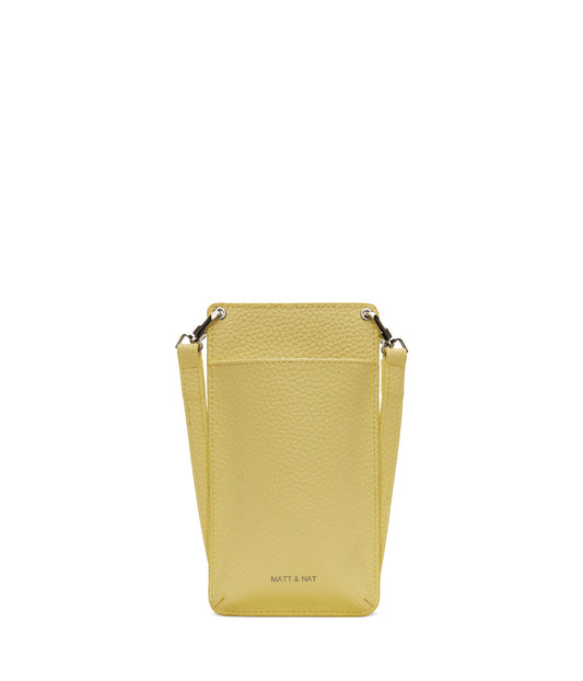 CUE Vegan Crossbody Phone Bag - Purity | Color: Yellow - variant::daffodil