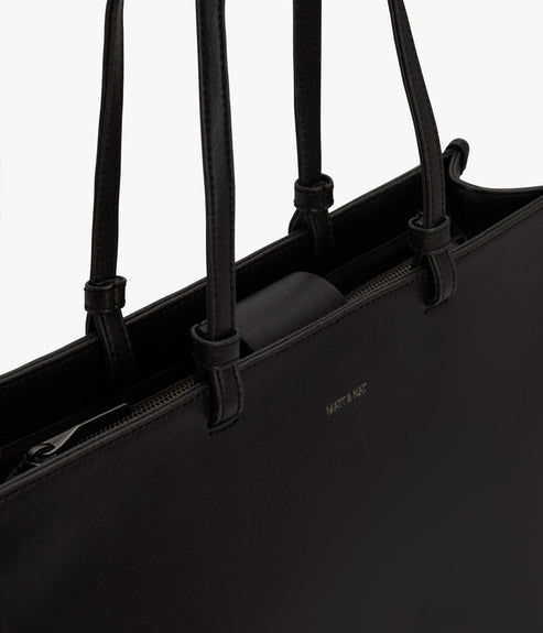 CALINA Vegan Tote Bag - Vintage | Color: Black - variant::black