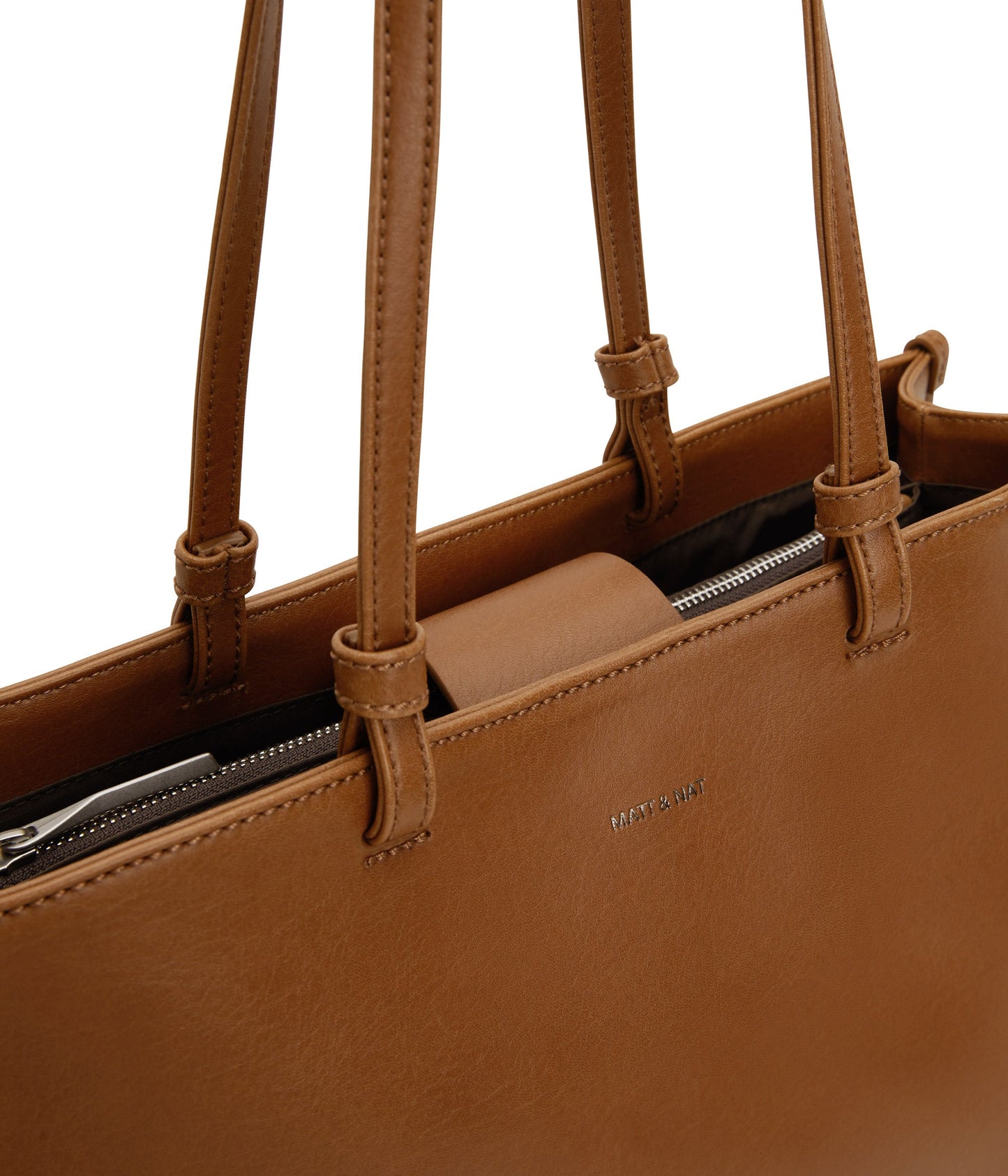 CALINA Vegan Tote Bag - Vintage | Color: Brown - variant::chili