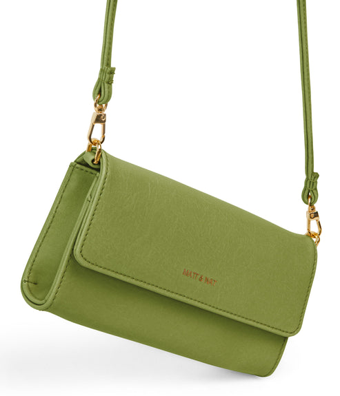 DREWLG Large Vegan Crossbody Bag - Vintage | Color: Green - variant::frog
