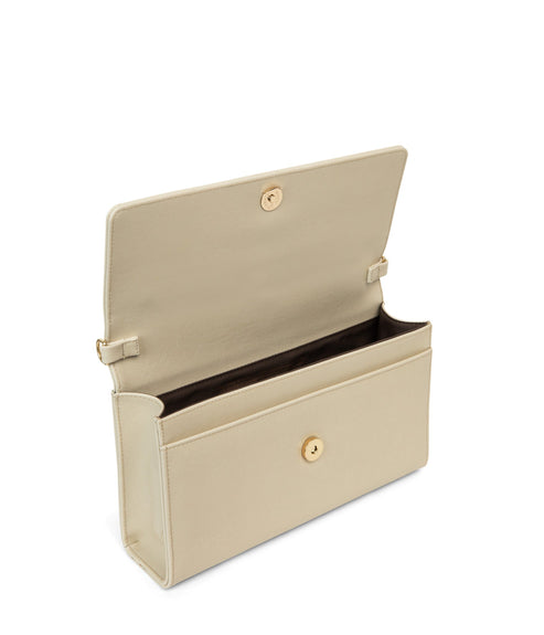 DREWLG Large Vegan Crossbody Bag - Vintage | Color: White - variant::vanilla