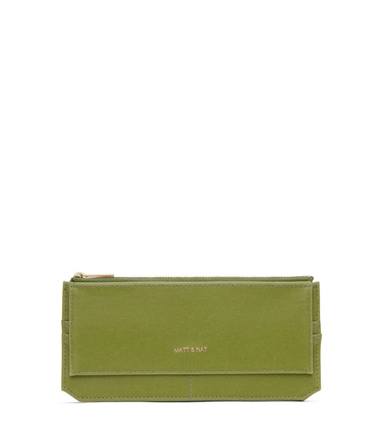 PERLA Vegan Flat Wallet - Vintage | Color: Green - variant::frog