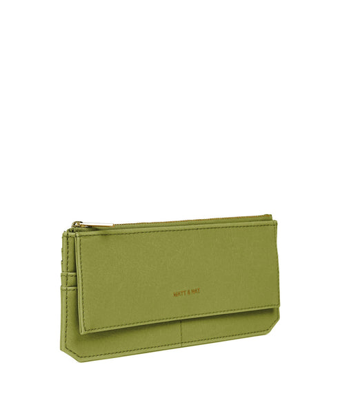 PERLA Vegan Flat Wallet - Vintage | Color: Green - variant::frog