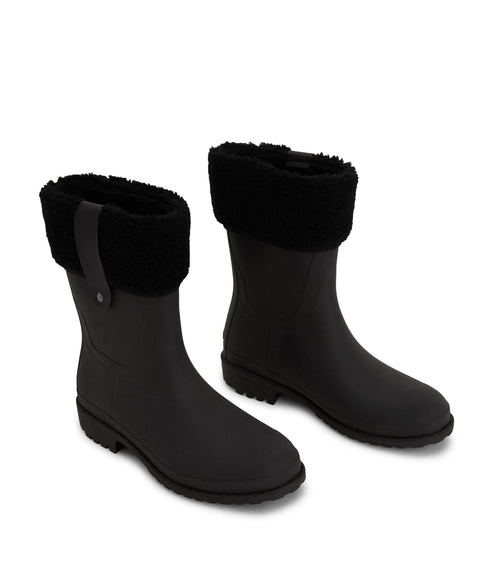 MARIA Women's Vegan Rain Boots | Color: Black - variant::black
