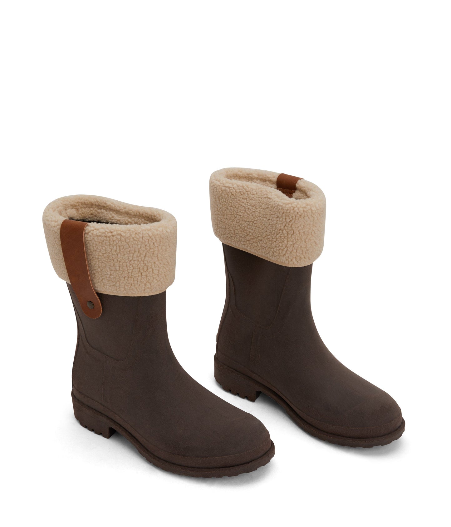 MARIA Women's Vegan Rain Boots | Color: Brown - variant::brown
