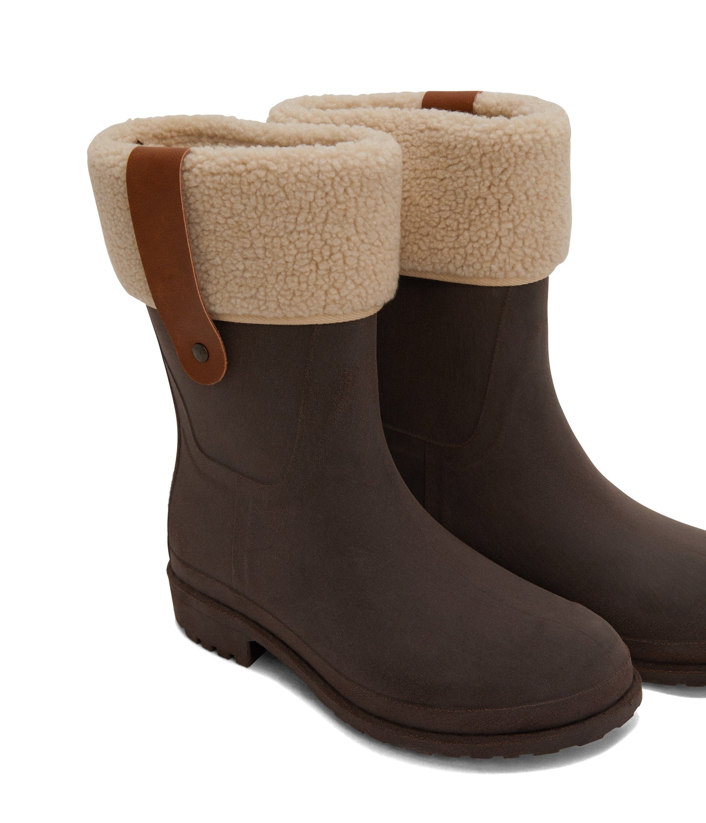 MARIA Women's Vegan Rain Boots | Color: Brown - variant::brown