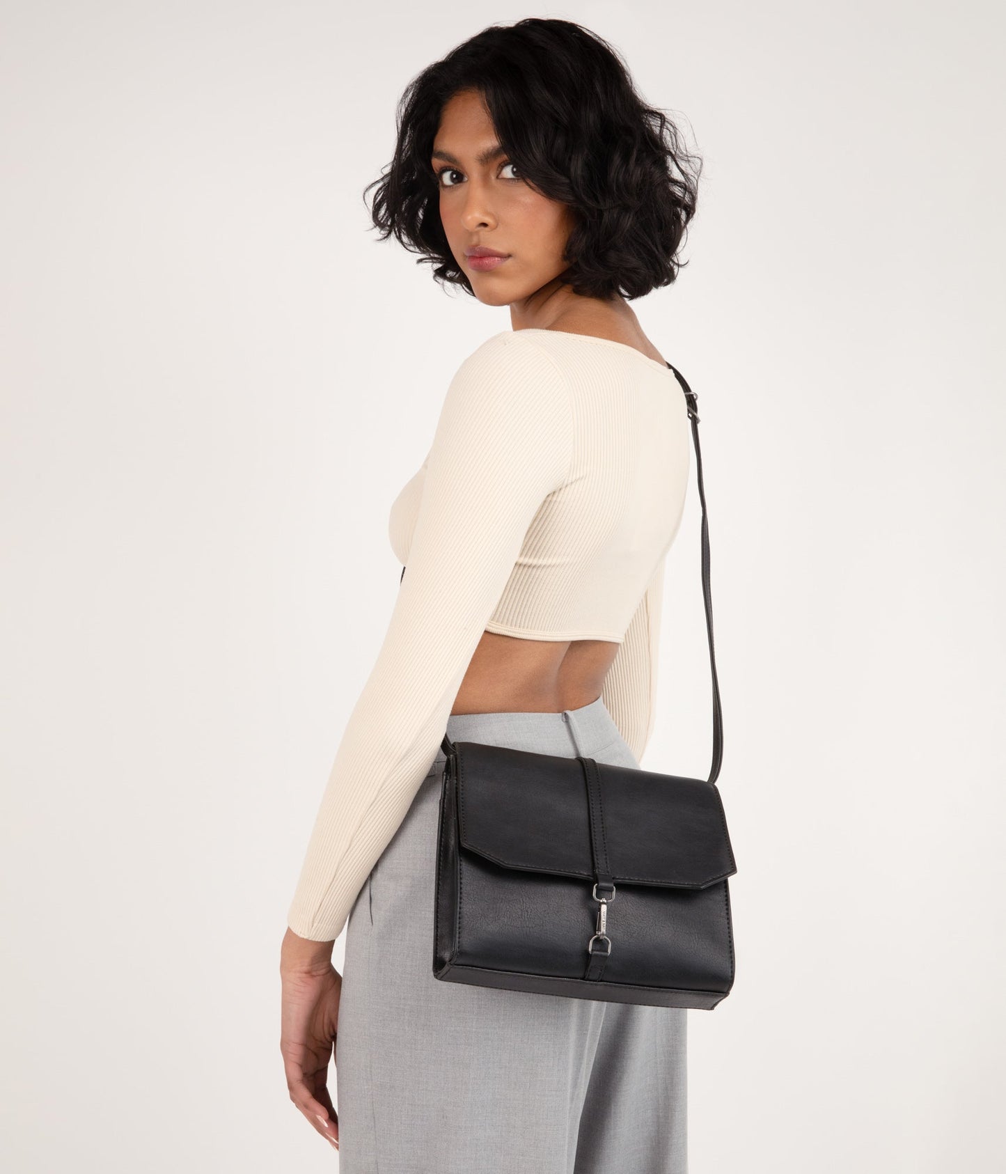 LAUREN Vegan Crossbody Bag - Arbor | Color: Grey - variant::mushroom