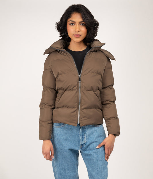 LINZ Puffer Jacket | Color: Brown - variant::espresso