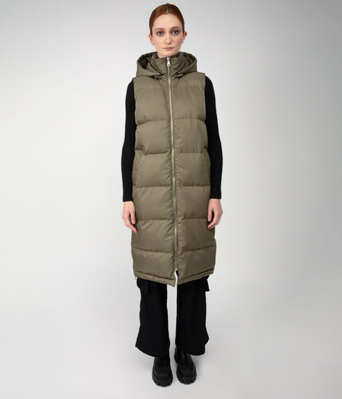 SANAH Women's Vegan Puffer Vest | Color: Black - variant::black