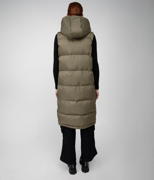 SANAH Women's Vegan Puffer Vest | Color: Black - variant::black