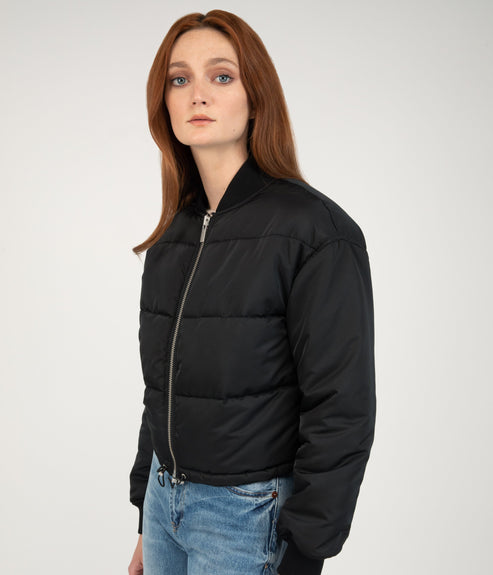 ROSIE Women's Vegan Puffer | Color: Black - variant::black