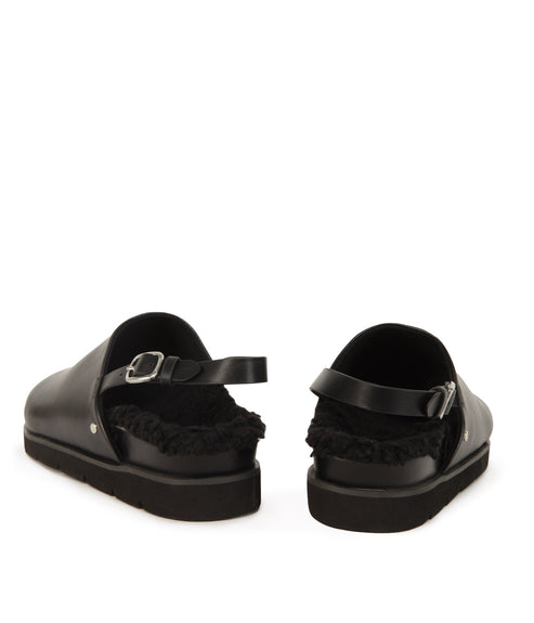 SARO Women's Vegan Mule Shoes | Color: Black - variant::black