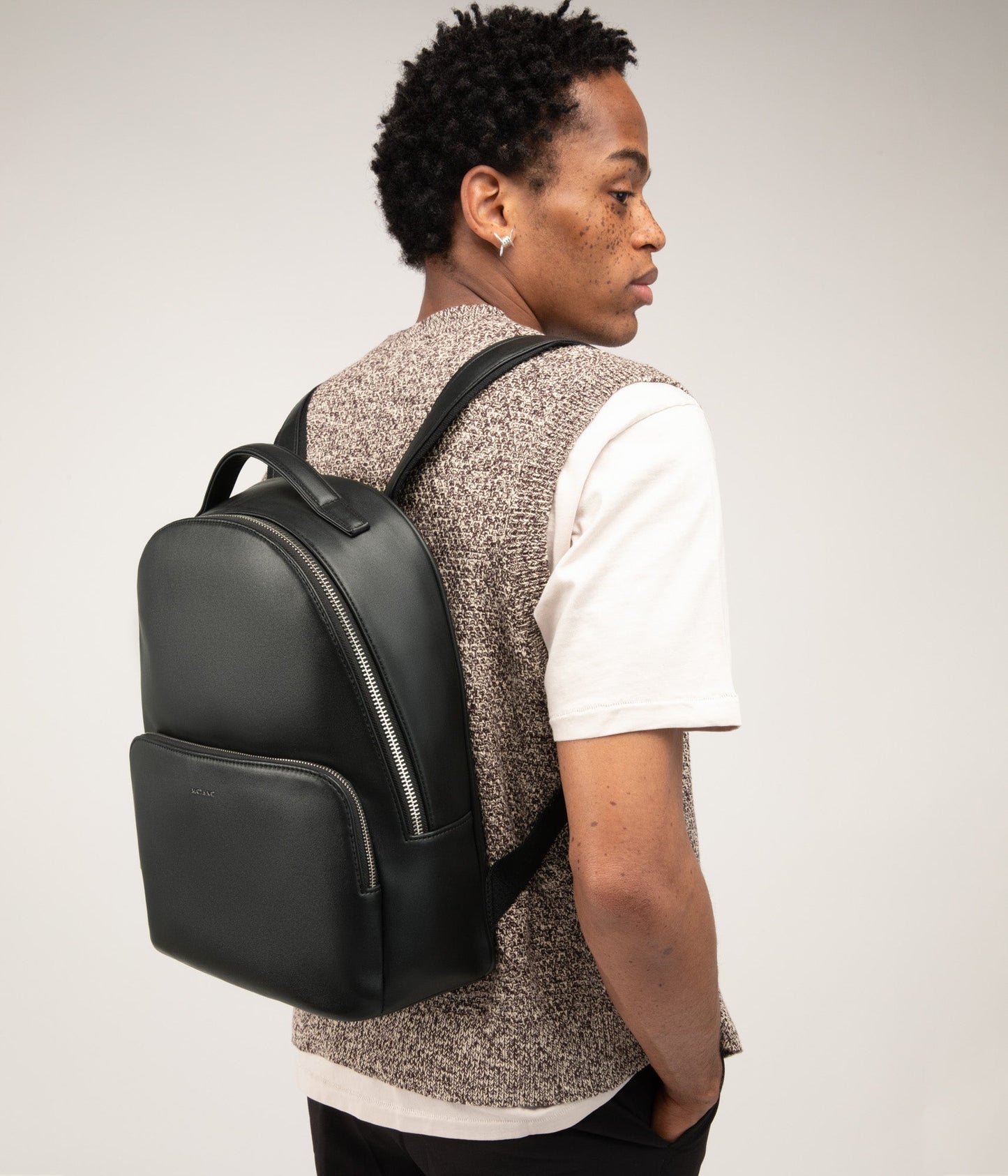 CARO Vegan Backpack - Sol | Color: Black - variant::black