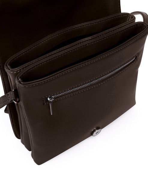 DOVER SM Vegan Crossbody Bag - Sol | Color: Brown - variant::espresso