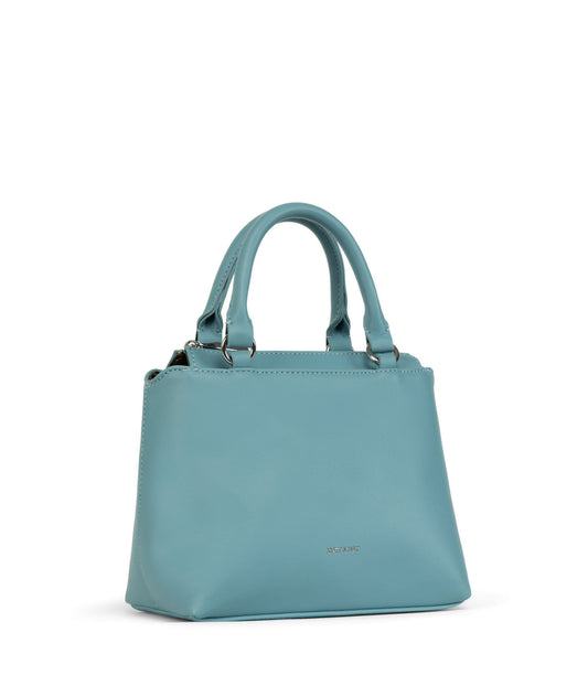 ATHENA Small Vegan Satchel - Sol | Color: Blue - variant::canal