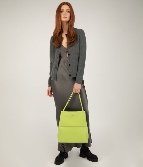 WILLA Vegan Tote Bag - Vintage | Color: Green - variant::honeydew