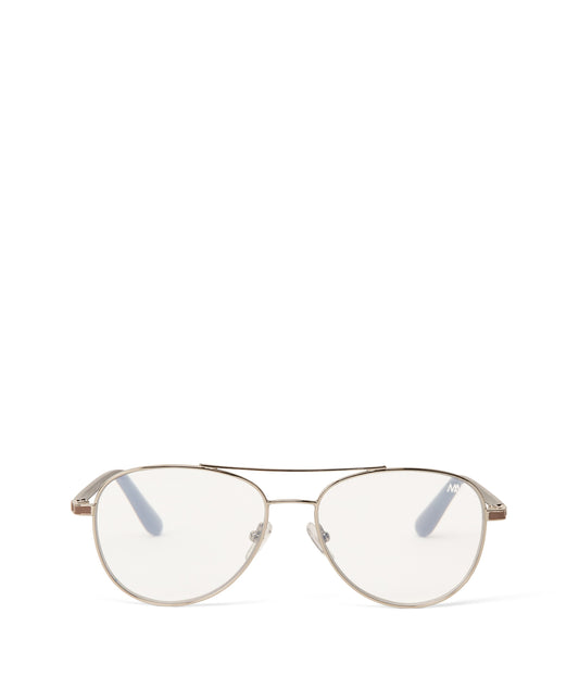 KIKKO-3 Recycled Aviator Reading Glasses | Color: Grey - variant::silver