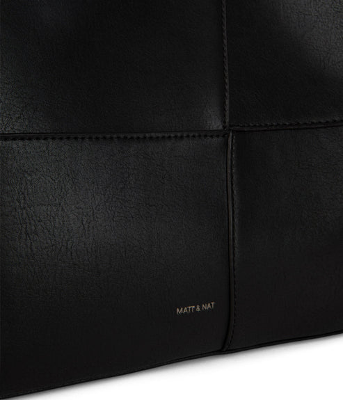 TRISTAN Vegan Tote Bag - Arbor | Color: Black - variant::black