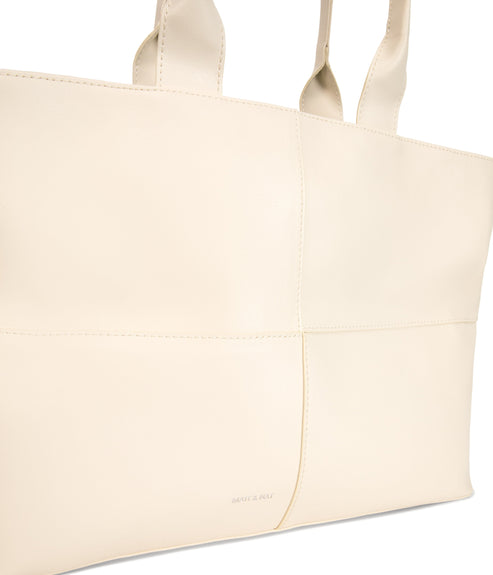 TRISTAN Vegan Tote Bag - Arbor | Color: White, Beige - variant::macadamia