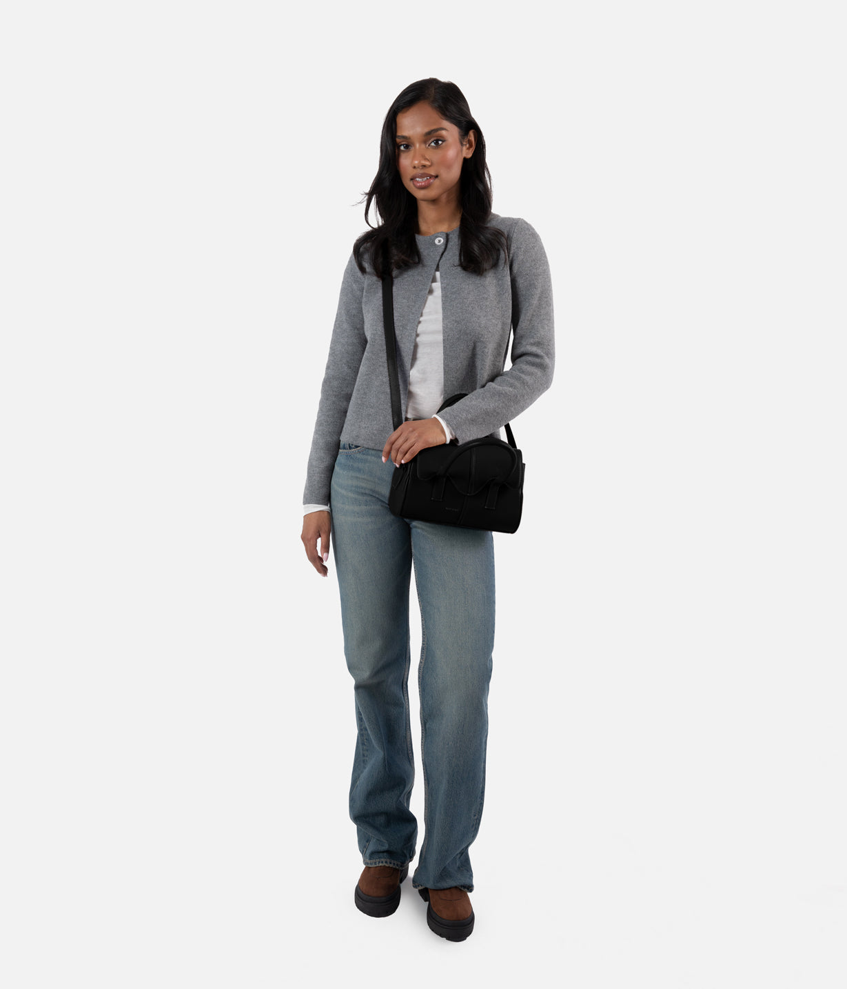 GABBY Vegan Satchel - Arbor | Color: Black - variant::black