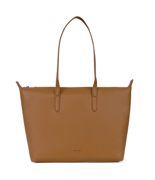 ABBI Vegan Tote Bag - Purity | Color: Tan, Brown - variant::amber