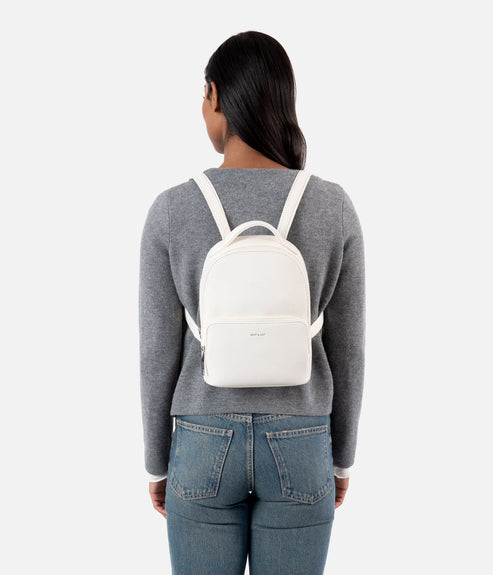 CAROSM Small Vegan Backpack - Theme | Color: Grey - variant::tint