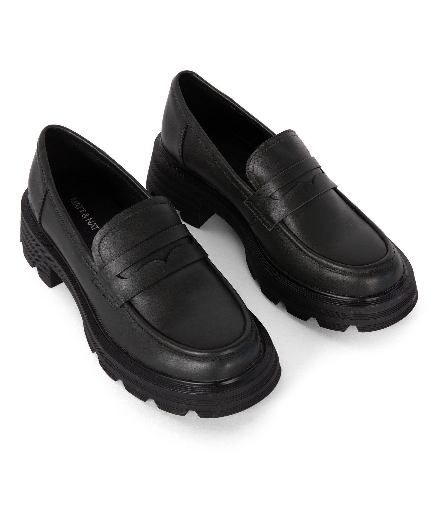 DIDO Women's Vegan Loafers | Color: Black - variant::black