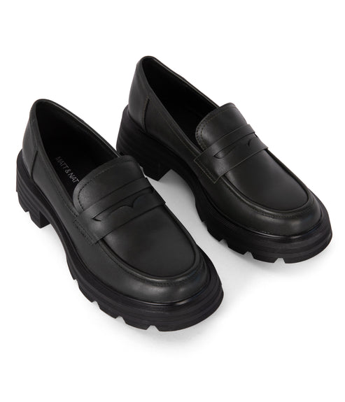 DIDO Women's Vegan Loafers | Color: Black - variant::black