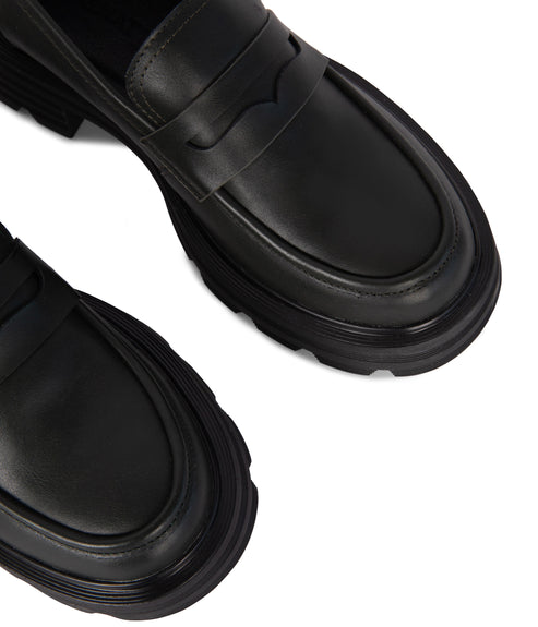 DIDO Women's Vegan Loafers | Color: Black - variant::black