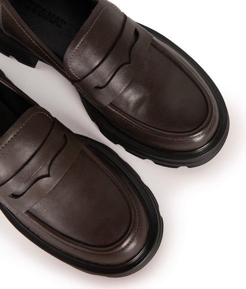 DIDO Women's Vegan Loafers | Color: Brown - variant::brown