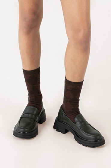 DIDO Women's Vegan Loafers | Color: Black - variant::black