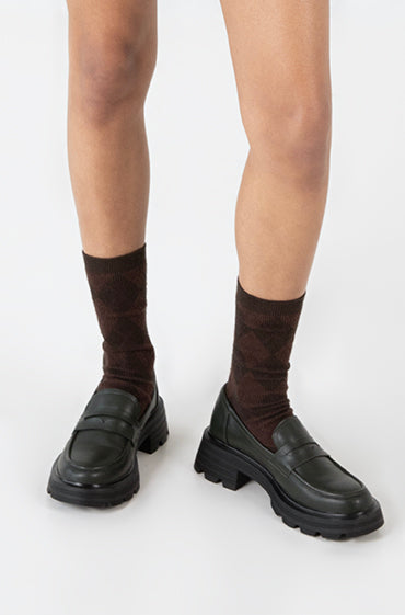 DIDO Women's Vegan Loafers | Color: Green - variant::green