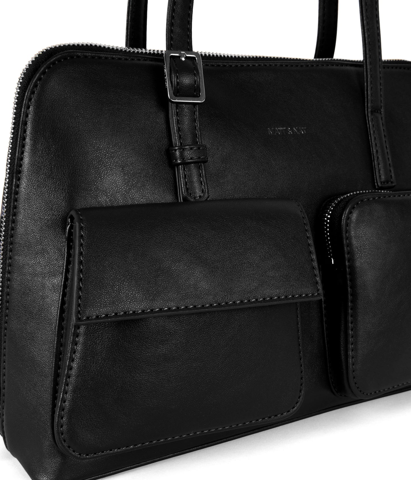 IMENA Vegan Tote Bag – Forum | Color: Black - variant::black