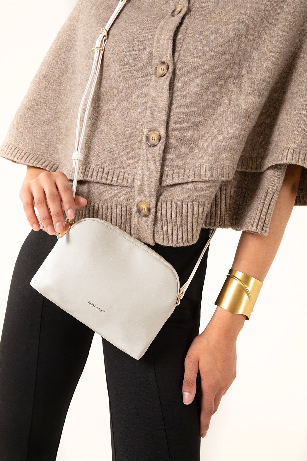 KRISTY Slim Vegan Crossbody Bag - Forum | Color: Cloud - variant::cloud