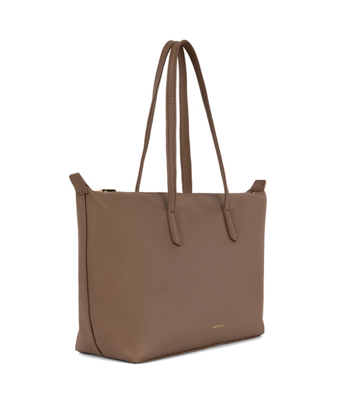 ABBI Vegan Tote Bag - Grain | Color: Toffee- variant::toffee