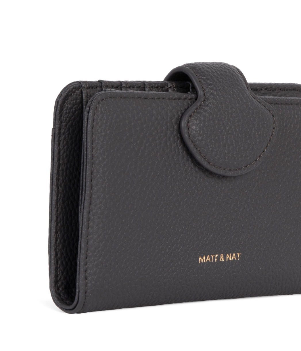 FLOATSM Small Vegan Wallet - Grain | Color: Coal - variant::coal