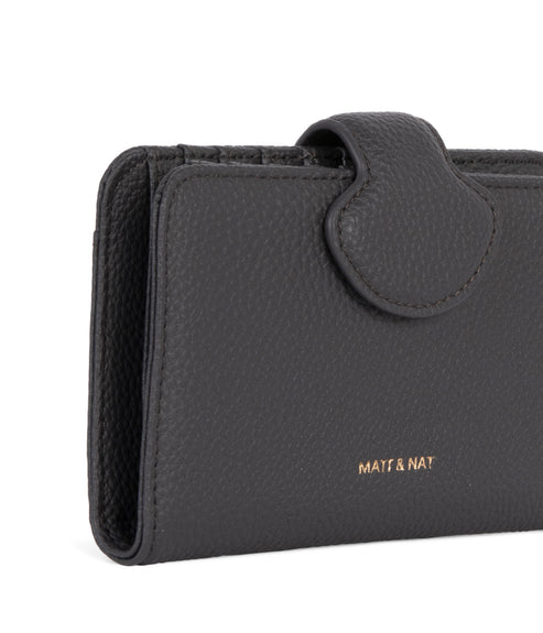 FLOATSM Small Vegan Wallet - Grain | Color: Coal - variant::coal