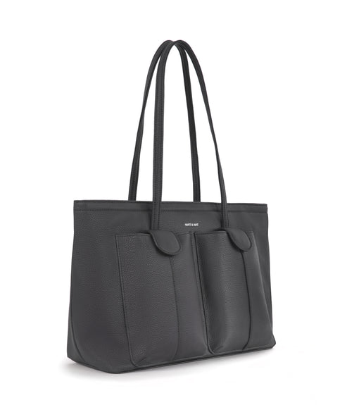 JOS Vegan Tote Bag - Grain | Color: Coal - variant::coal