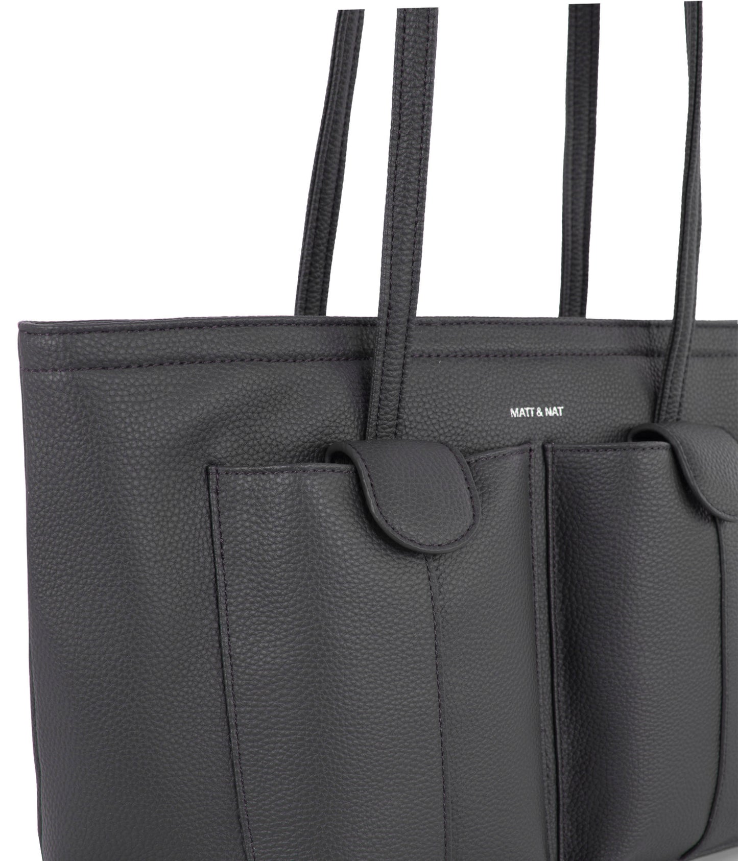 JOS Vegan Tote Bag - Grain | Color: Coal - variant::coal