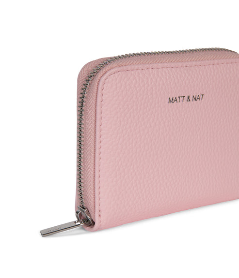 RUE Small Vegan Zip Wallet - Grain | Color: Quartz- variant::quartz